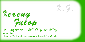 kereny fulop business card